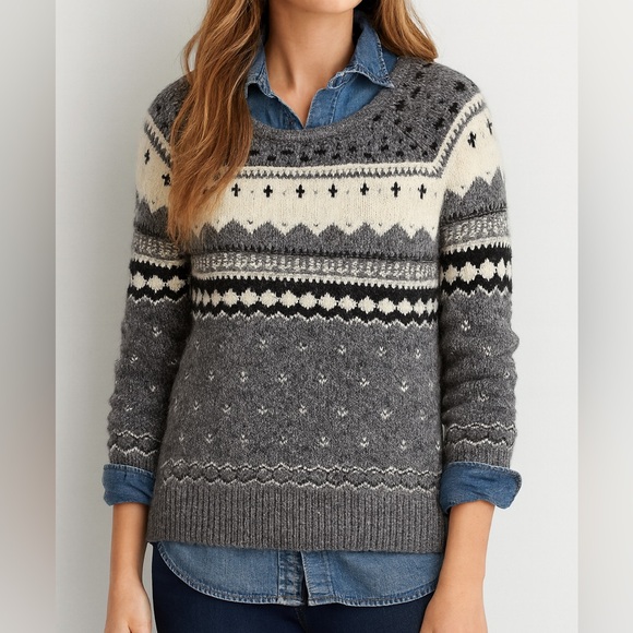 American Eagle Outfitters Sweaters - American Eagle AE Fair Isle sweater crewneck pullover cotton wool blend Size S